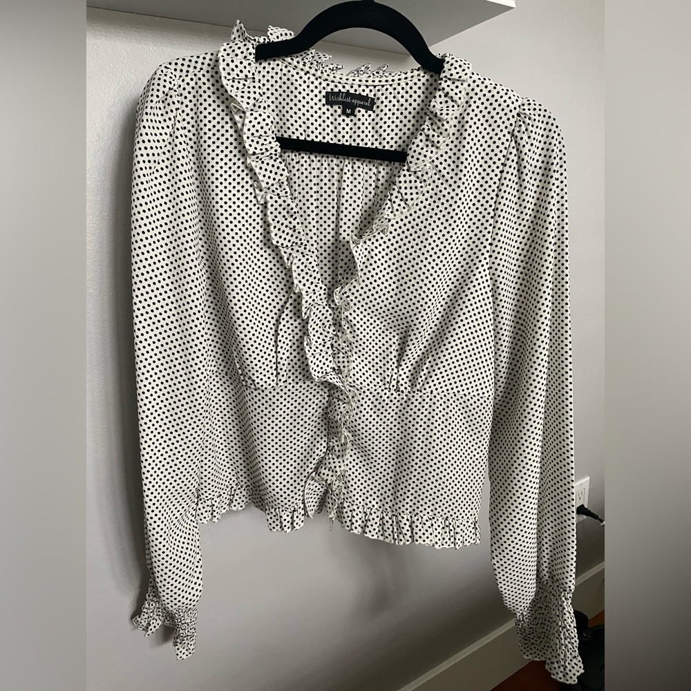 Wishlist Apparel poka dot noise- black and white
